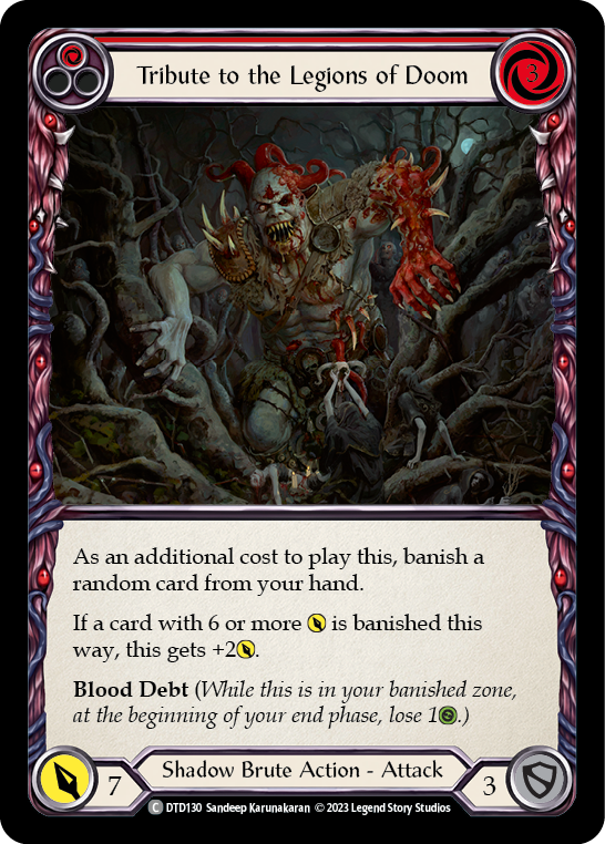 Tribute to the Legions of Doom (Red) [DTD130] (Dusk Till Dawn)  Rainbow Foil | The CG Realm