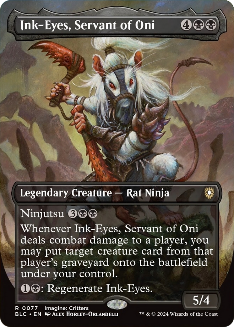 Ink-Eyes, Servant of Oni (Borderless) [Bloomburrow Commander] | The CG Realm