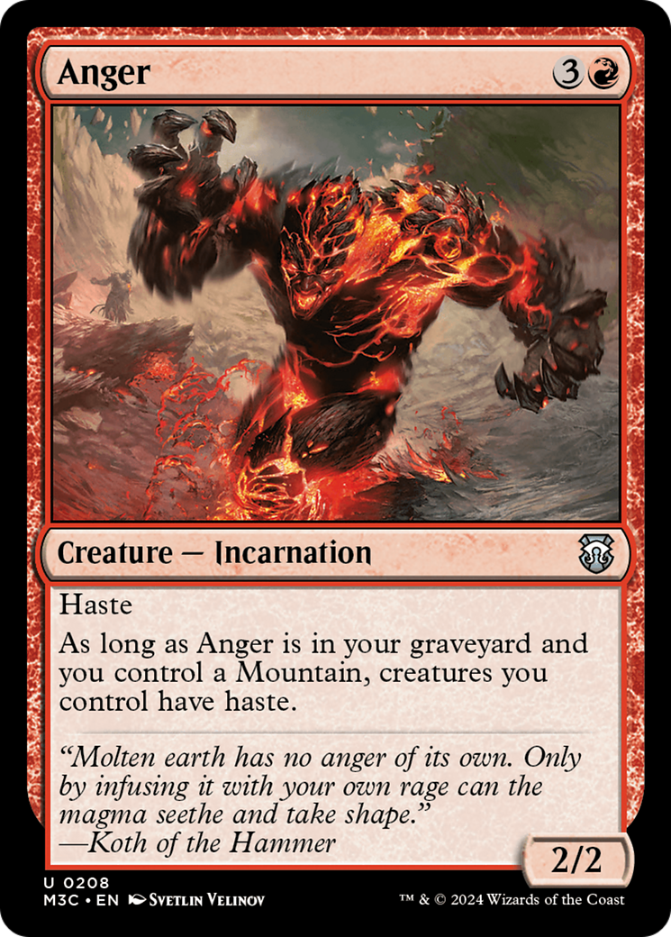 Anger (Ripple Foil) [Modern Horizons 3 Commander] | The CG Realm