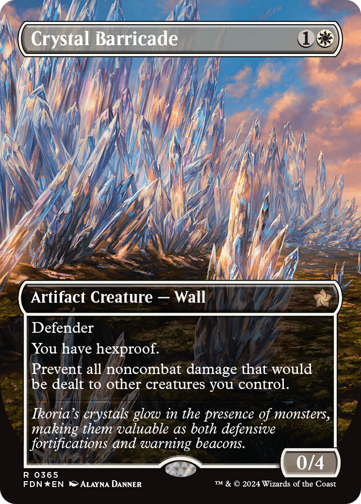 Crystal Barricade (Borderless) (Mana Foil) [Foundations] | The CG Realm