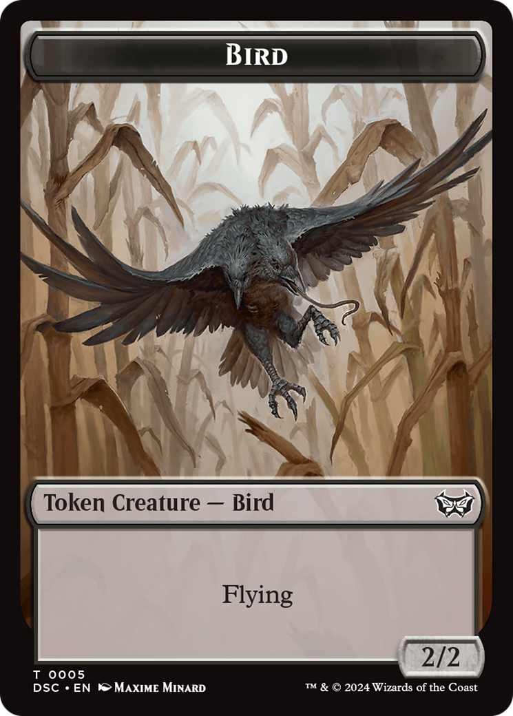 Demon // Bird Double-Sided Token [Duskmourn: House of Horror Commander Tokens] | The CG Realm