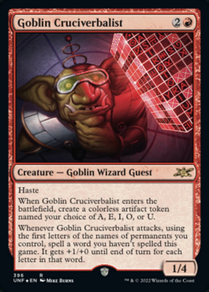 Goblin Cruciverbalist (Galaxy Foil) [Unfinity] | The CG Realm