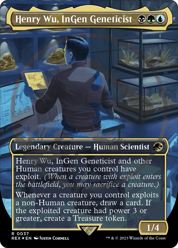 Henry Wu, InGen Geneticist (Emblem) (Borderless) [Jurassic World Collection Tokens] | The CG Realm