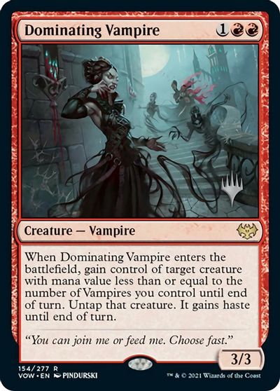 Dominating Vampire (Promo Pack) [Innistrad: Crimson Vow Promos] | The CG Realm