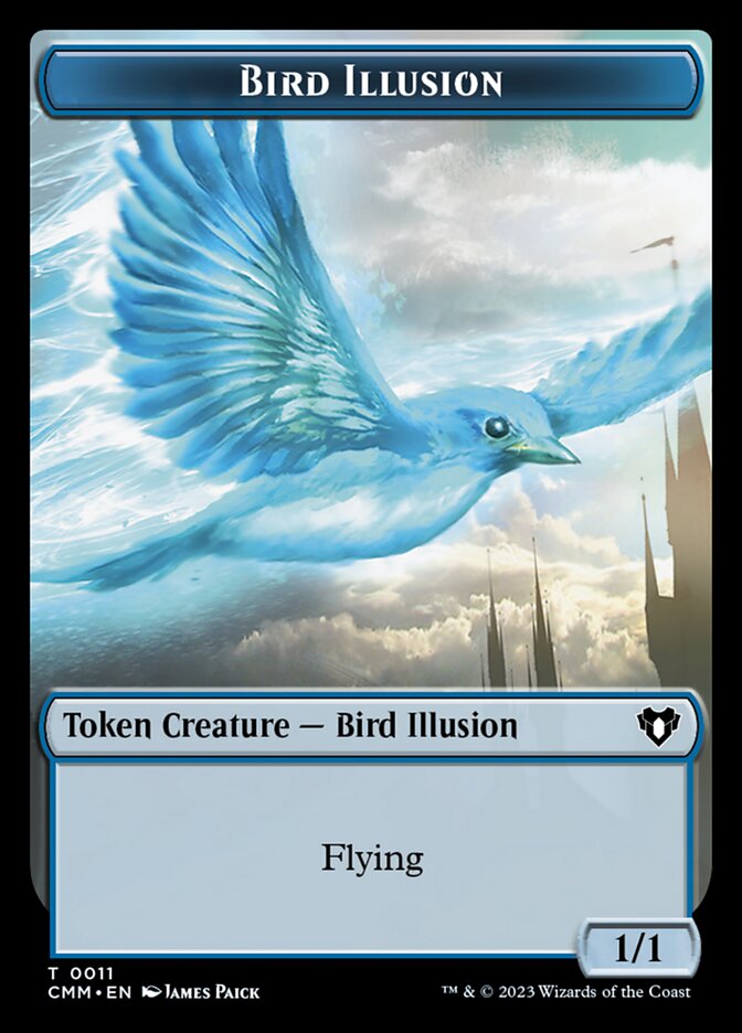 Treasure // Bird Illusion Double-Sided Token [Commander Masters Tokens] | The CG Realm