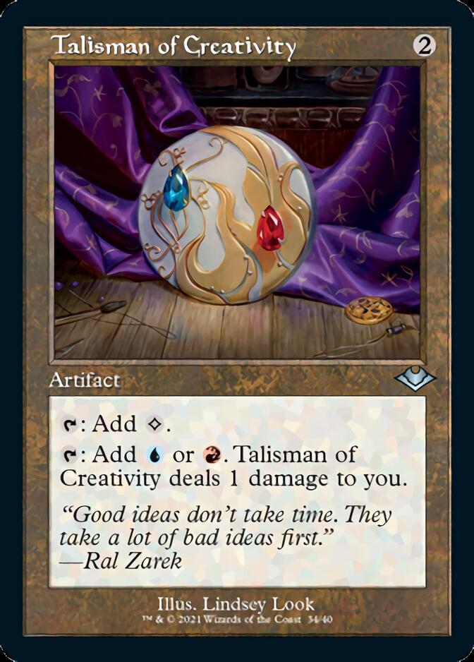 Talisman of Creativity (Retro Foil Etched) [Modern Horizons] | The CG Realm