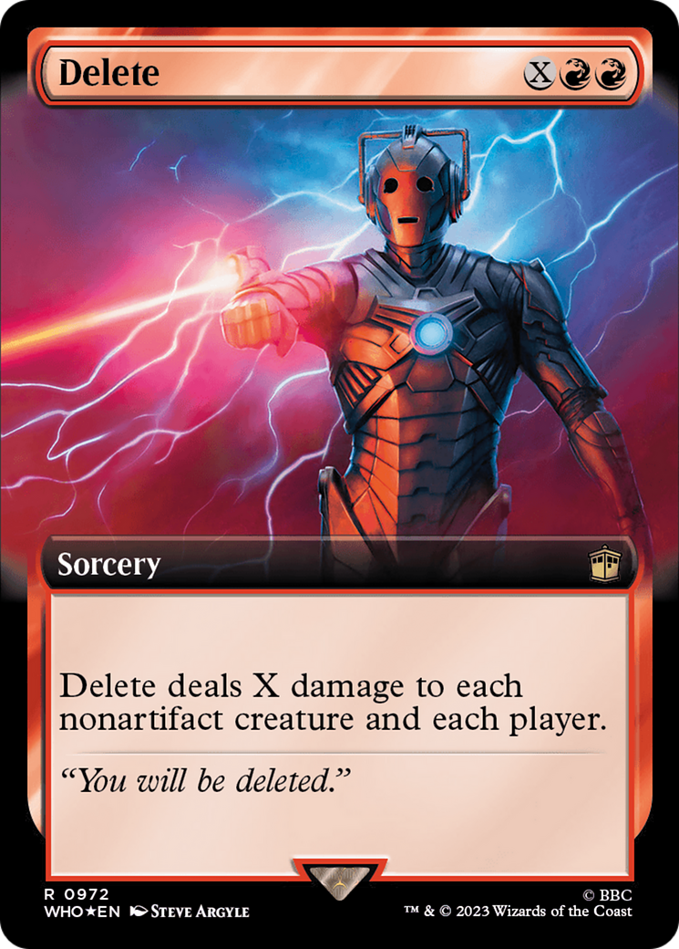 Delete (Extended Art) (Surge Foil) [Doctor Who] | The CG Realm