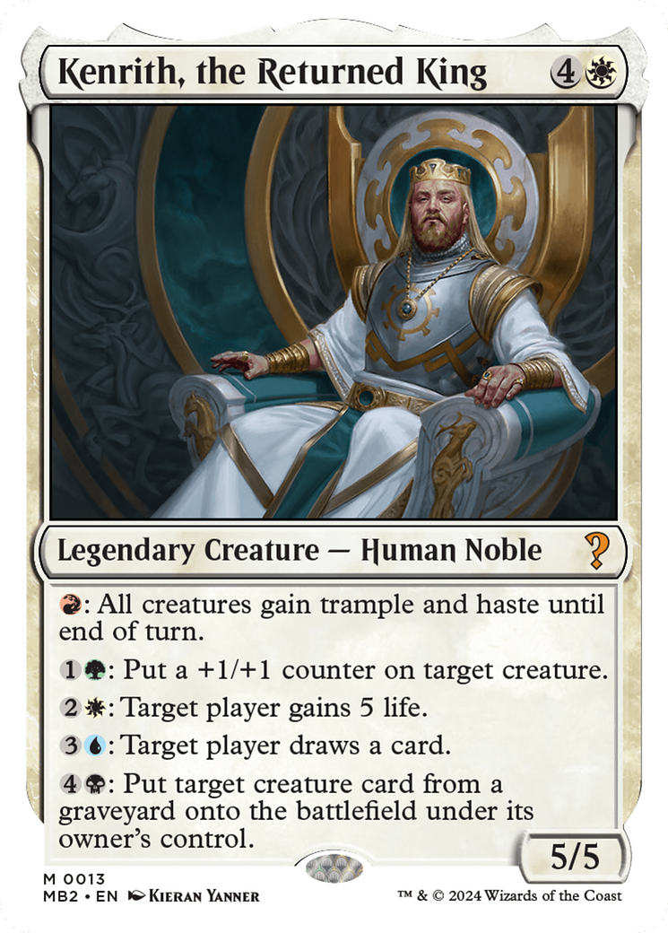 Kenrith, the Returned King (White Border) [Mystery Booster 2] | The CG Realm