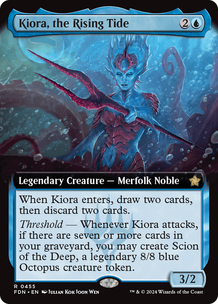 Kiora, the Rising Tide (Extended Art) [Foundations] | The CG Realm