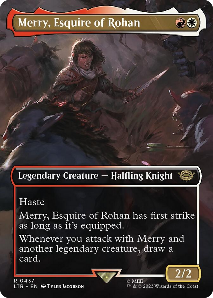 Merry, Esquire of Rohan (Borderless Alternate Art) [The Lord of the Rings: Tales of Middle-Earth] | The CG Realm