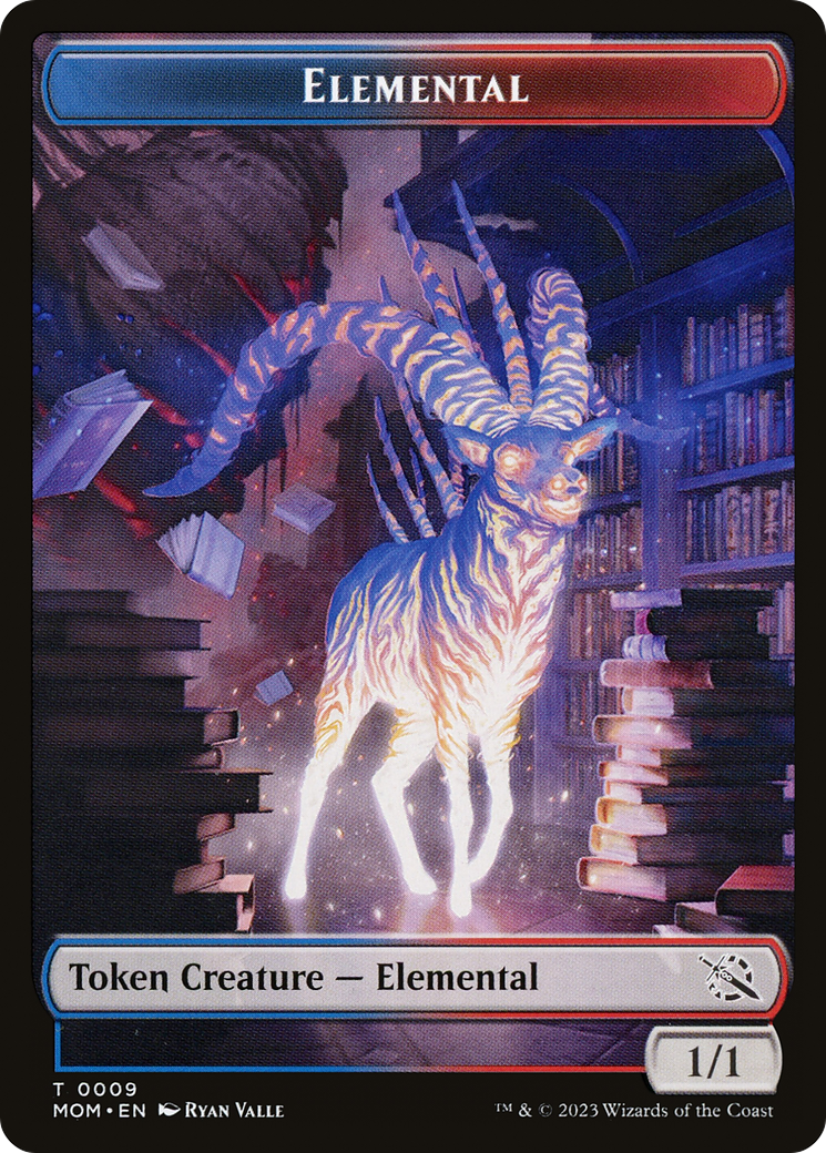 Elemental (09) // Spirit (13) Double-Sided Token [March of the Machine Tokens] | The CG Realm