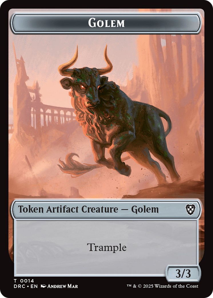 Golem (0014) // Thopter (0010) Double-Sided Token [Aetherdrift Tokens] | The CG Realm