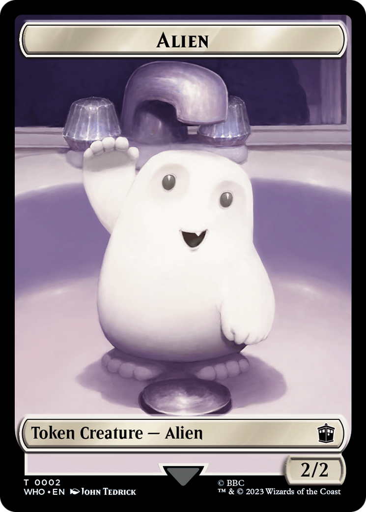 Alien // Food (0025) Double-Sided Token [Doctor Who Tokens] | The CG Realm