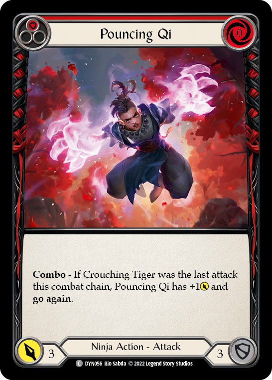 Pouncing Qi (Red) [DYN056] (Dynasty)  Rainbow Foil | The CG Realm