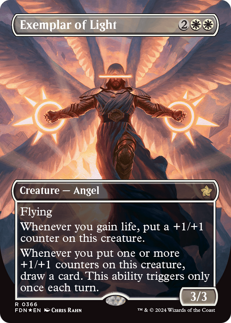 Exemplar of Light (Borderless) (Mana Foil) [Foundations] | The CG Realm