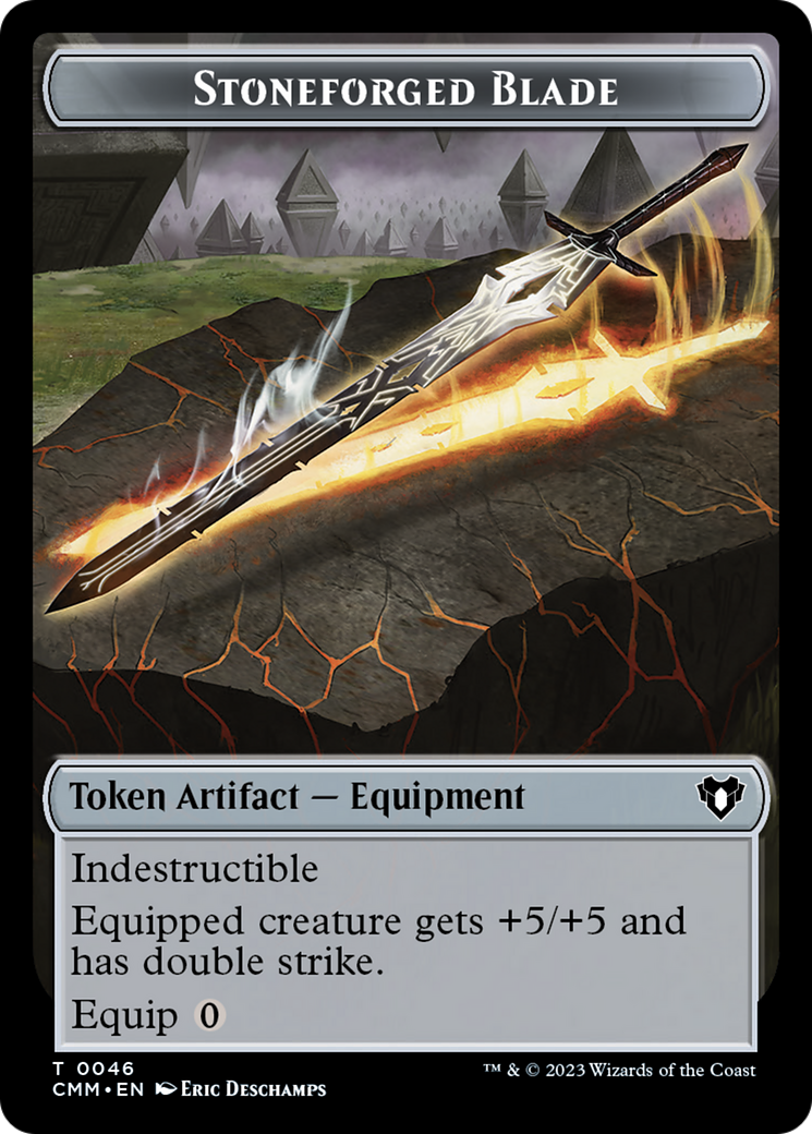 Servo // Stoneforged Blade Double-Sided Token [Commander Masters Tokens] | The CG Realm