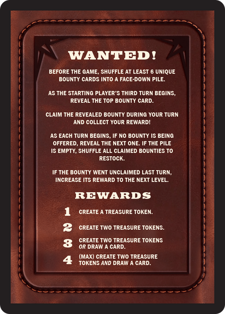 Bounty: The Outsider // Bounty Rules Double-Sided Token [Outlaws of Thunder Junction Commander Tokens] | The CG Realm