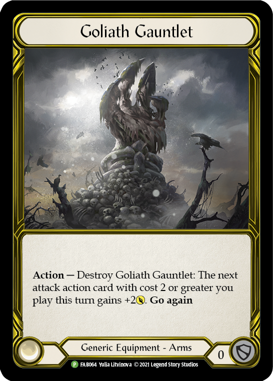 Goliath Gauntlet (Golden) [FAB064] (Promo)  Cold Foil | The CG Realm