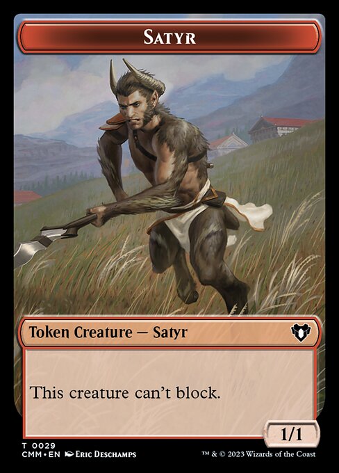 Treasure // Satyr Double-Sided Token [Commander Masters Tokens] | The CG Realm