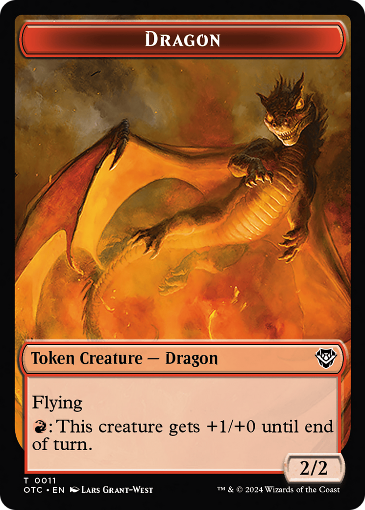 Dragon Egg // Dragon Double-Sided Token [Outlaws of Thunder Junction Commander Tokens] | The CG Realm