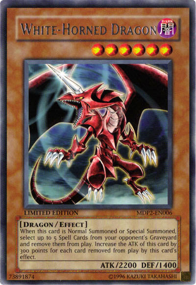 White-Horned Dragon [MDP2-EN006] Rare | The CG Realm