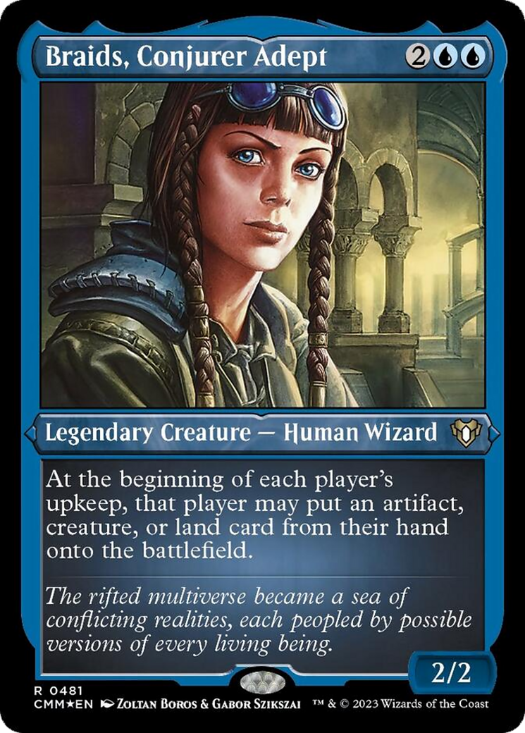 Braids, Conjurer Adept (Foil Etched) [Commander Masters] | The CG Realm