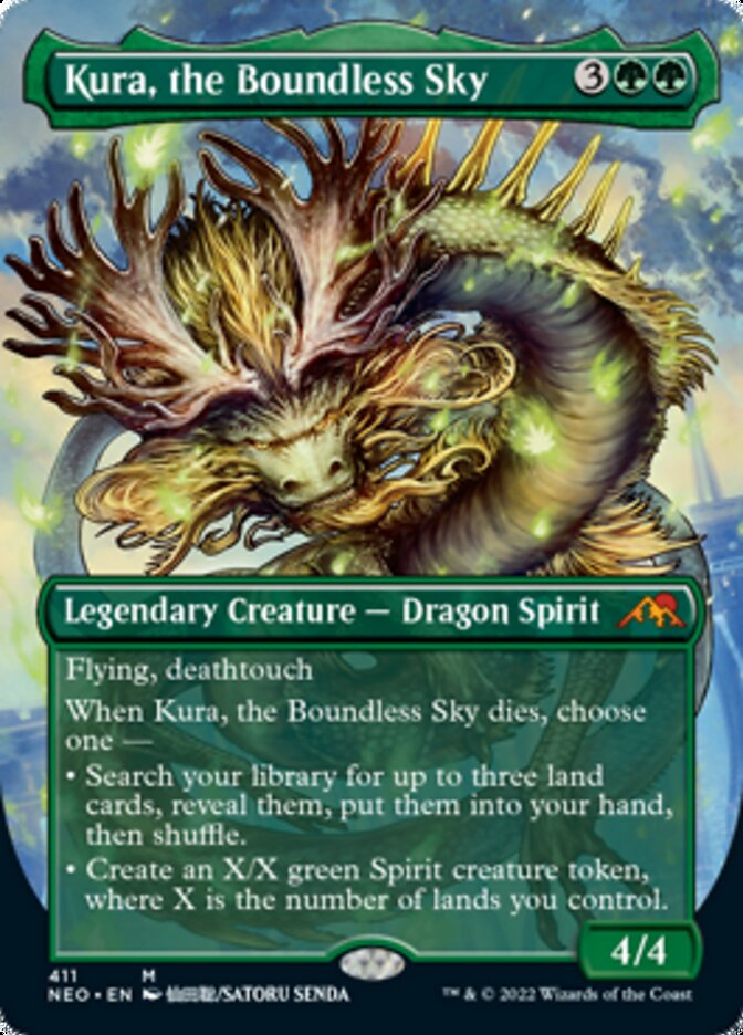 Kura, the Boundless Sky (Borderless Alternate Art) [Kamigawa: Neon Dynasty] | The CG Realm