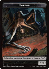 Horror // Glimmer Double-Sided Token [Duskmourn: House of Horror Tokens] | The CG Realm