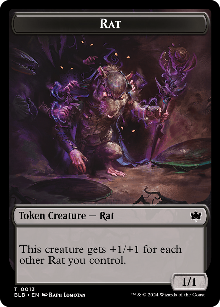 Rat // Splash Lasher Double-Sided Token [Bloomburrow Tokens] | The CG Realm