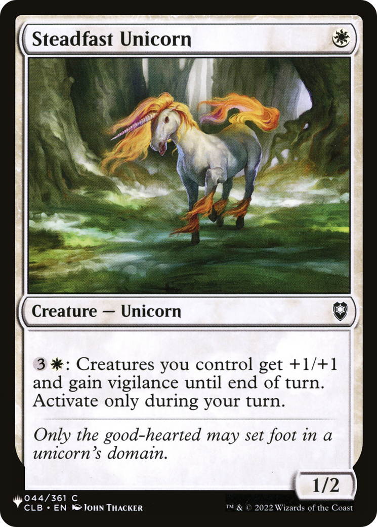 Steadfast Unicorn [The List Reprints] | The CG Realm