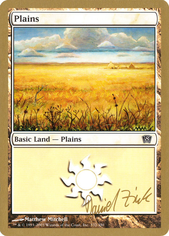 Plains (dz332) (Daniel Zink) [World Championship Decks 2003] | The CG Realm