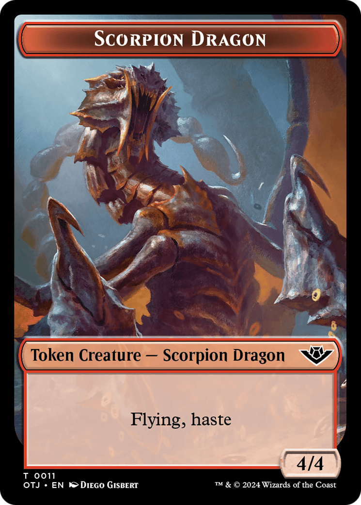 Scorpion Dragon Token [Outlaws of Thunder Junction Tokens] | The CG Realm