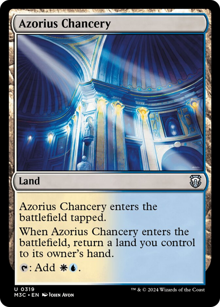 Azorius Chancery (Ripple Foil) [Modern Horizons 3 Commander] | The CG Realm