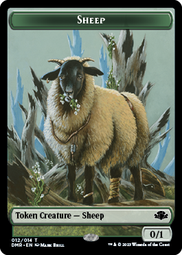 Zombie // Sheep Double-Sided Token [Dominaria Remastered Tokens] | The CG Realm