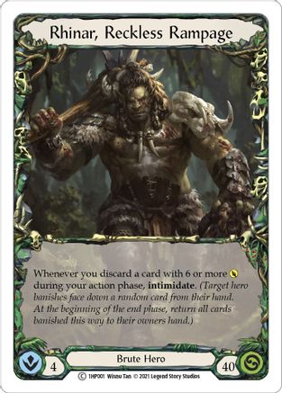 Rhinar, Reckless Rampage [1HP001] (History Pack 1) | The CG Realm