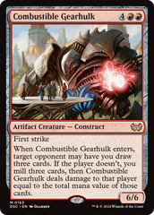 Combustible Gearhulk [Duskmourn: House of Horror Commander] | The CG Realm