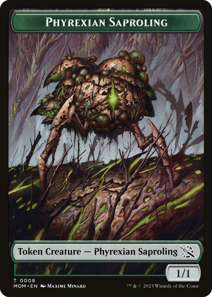 Treasure (20) // Phyrexian Saproling Double-Sided Token [March of the Machine Tokens] | The CG Realm