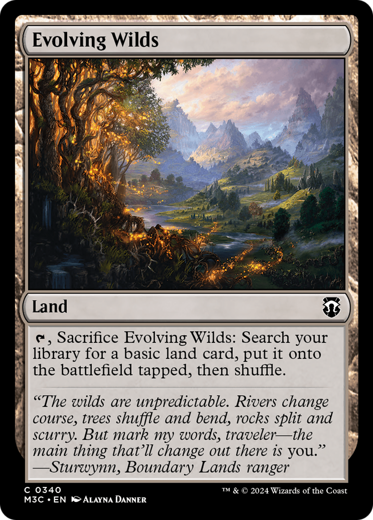 Evolving Wilds (Ripple Foil) [Modern Horizons 3 Commander] | The CG Realm