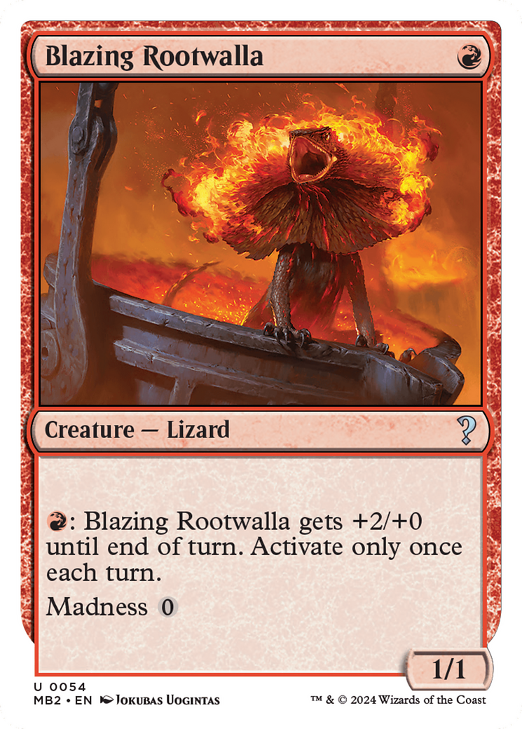 Blazing Rootwalla (White Border) [Mystery Booster 2] | The CG Realm