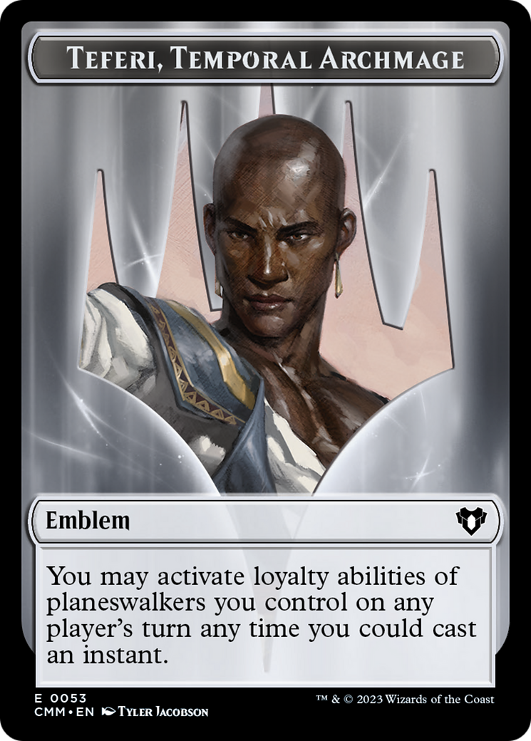 Teferi, Temporal Archmage Emblem [Commander Masters Tokens] | The CG Realm