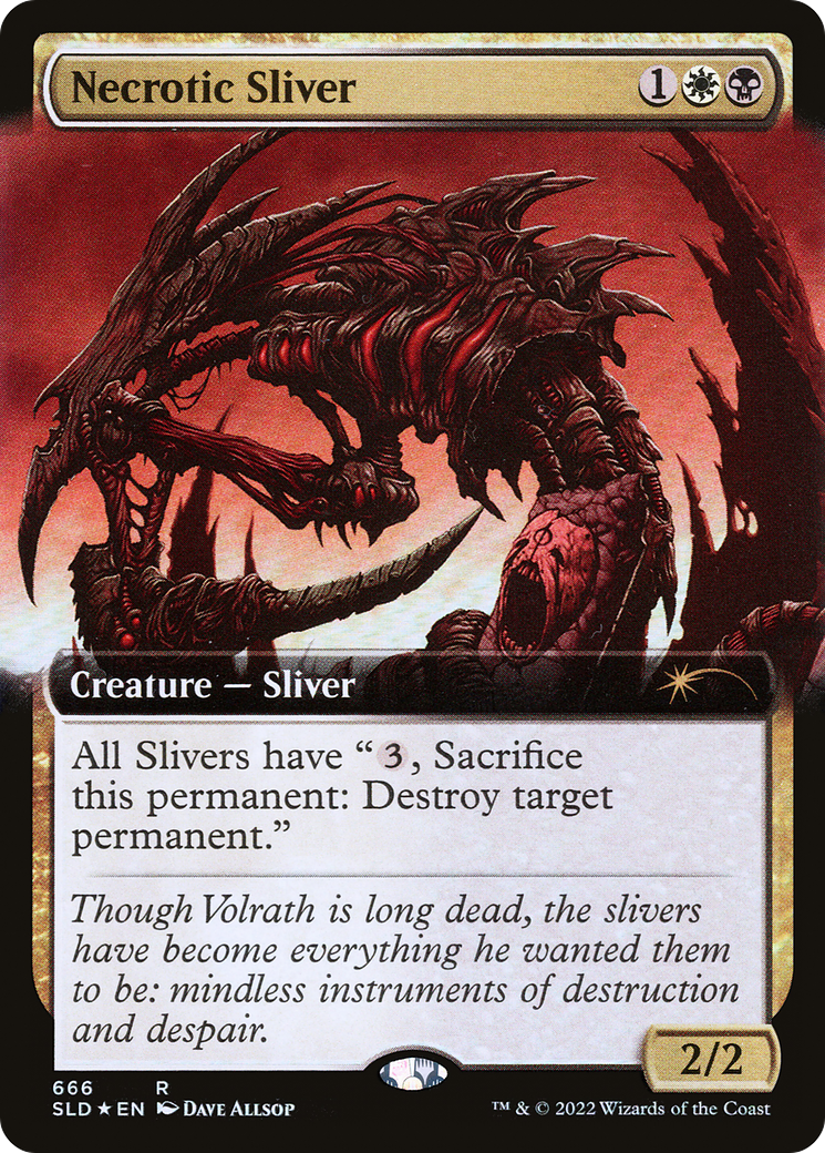 Necrotic Sliver (Extended Art) [Secret Lair Drop Promos] | The CG Realm