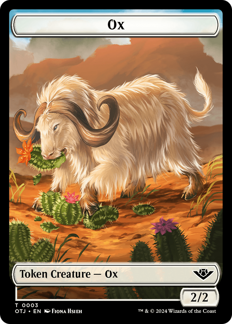 Mercenary // Ox Double-Sided Token [Outlaws of Thunder Junction Tokens] | The CG Realm