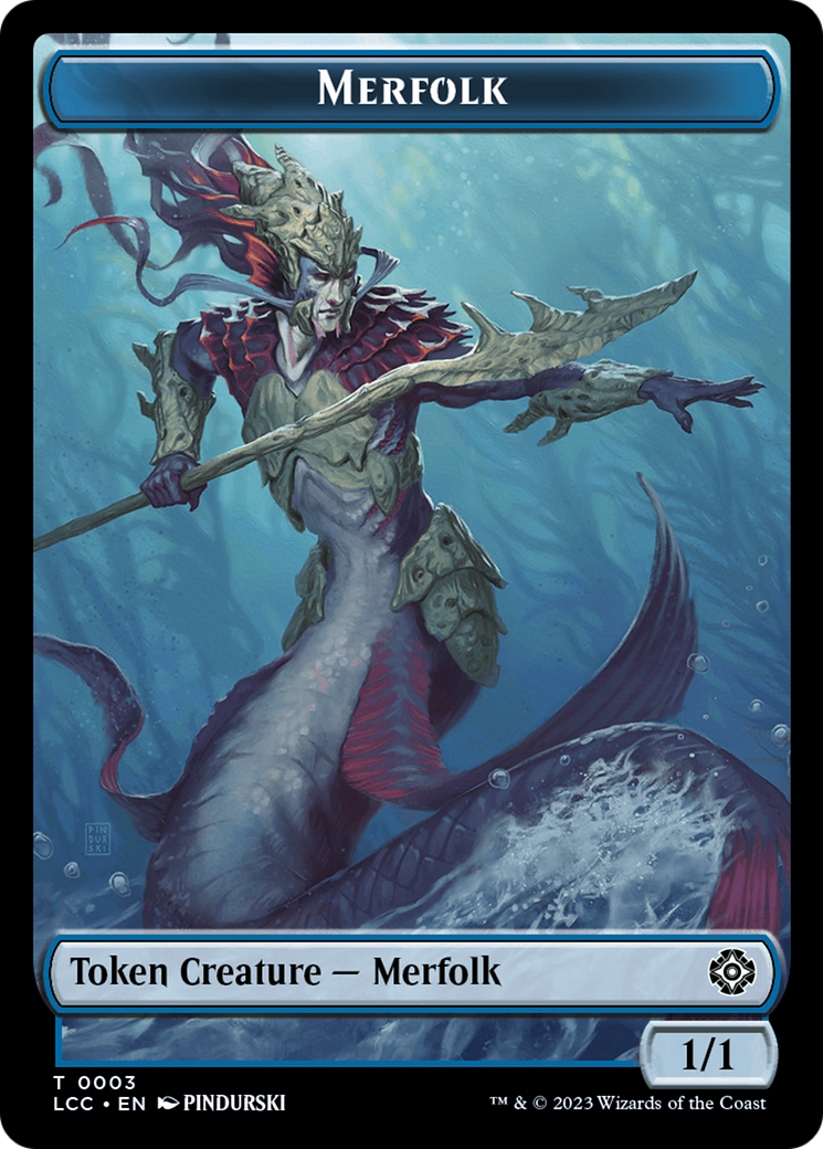 Bird // Merfolk (0003) Double-Sided Token [The Lost Caverns of Ixalan Commander Tokens] | The CG Realm