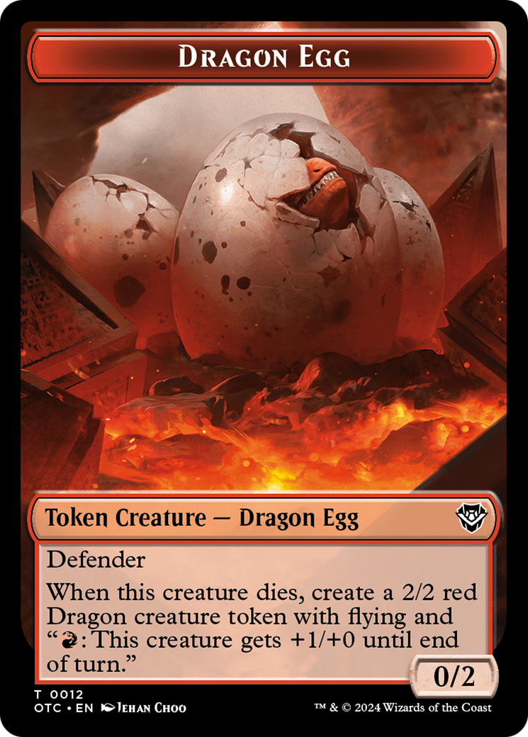 Dragon Egg // Dragon Double-Sided Token [Outlaws of Thunder Junction Commander Tokens] | The CG Realm