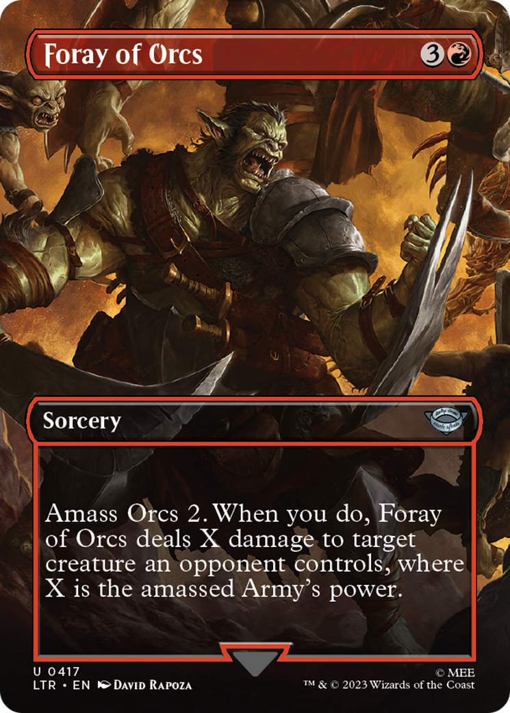 Foray of Orcs (Borderless Alternate Art) [The Lord of the Rings: Tales of Middle-Earth] | The CG Realm