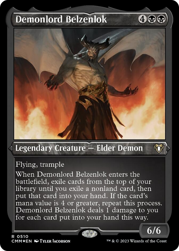 Demonlord Belzenlok (Foil Etched) [Commander Masters] | The CG Realm