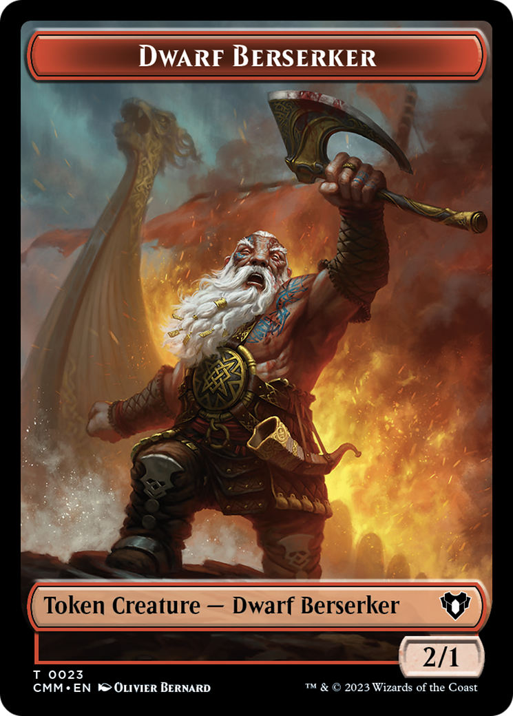 The Monarch // Dwarf Berserker Double-Sided Token [Commander Masters Tokens] | The CG Realm