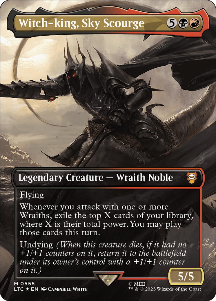 Witch-king, Sky Scourge (Borderless) (Surge Foil) [The Lord of the Rings: Tales of Middle-Earth Commander] | The CG Realm