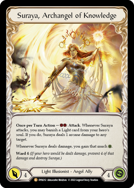 Invoke Suraya // Suraya, Archangel of Knowledge [DYN212] (Dynasty)  Cold Foil | The CG Realm