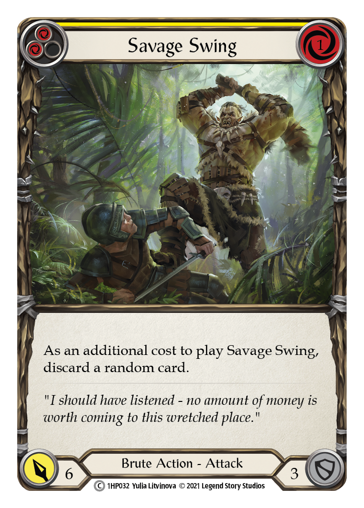 Savage Swing (Yellow) [1HP032] (History Pack 1) | The CG Realm